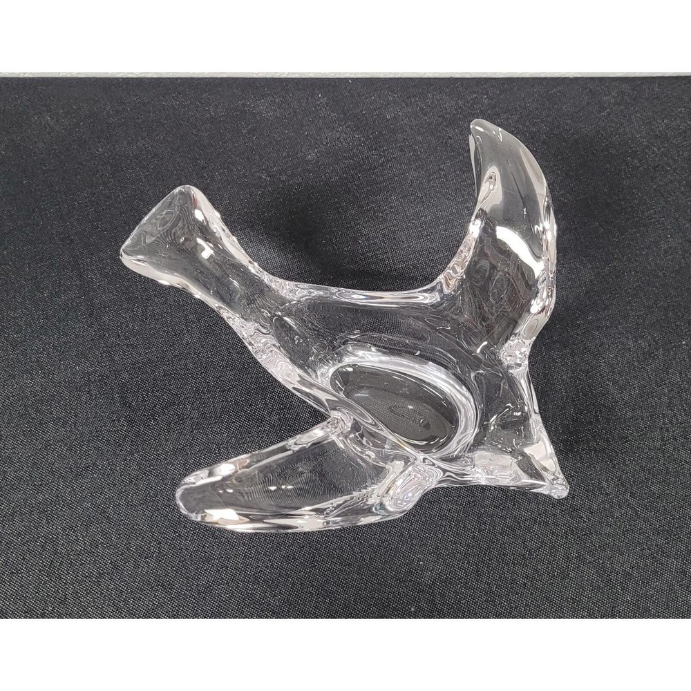 Vintage Princess House Lead Crystal Flying Open Bird/Dove Dish/Bowl
